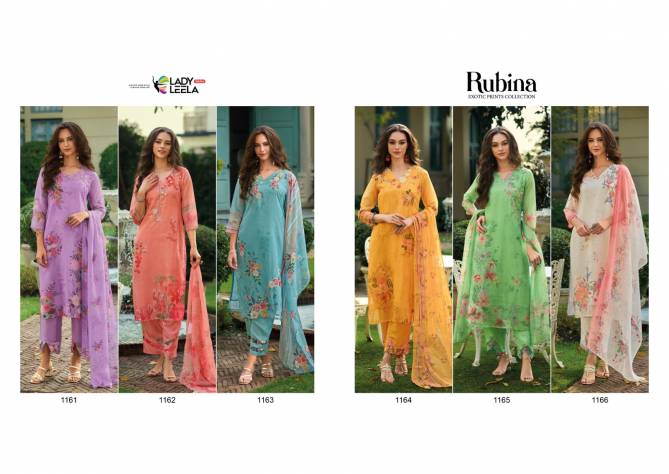 Rubina By Lady Leela Organza Printed Readymade Suits Wholesale Market In Surat